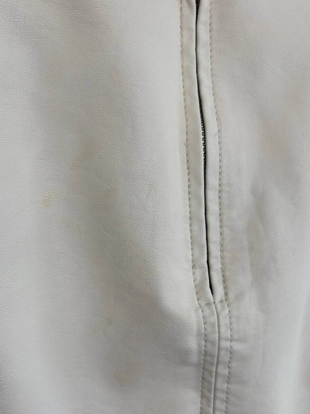 Free People White Faux Leather Mini Skirt